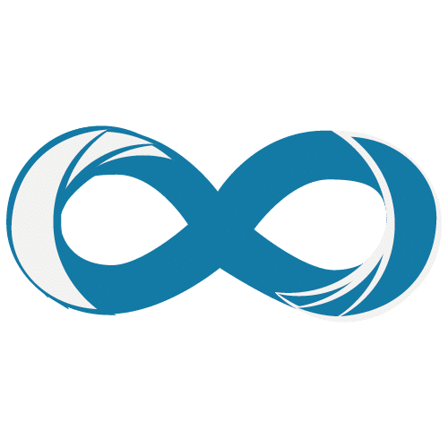 personal transformation healing blue infinity sign icon